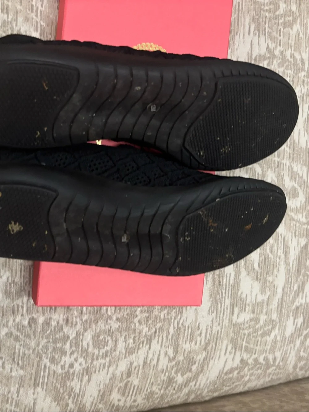 Black Knit Slip-On Sneakers